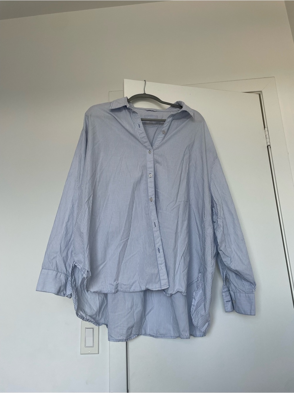 aerie Blue Pinstripe Button-Down Shirt